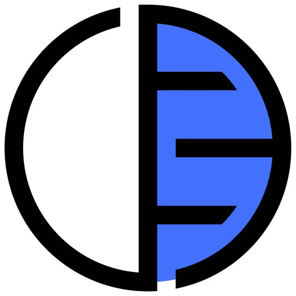 Икона Луны Третьей Четверти Веб Символ Плоский Дизайн — стоковый вектор