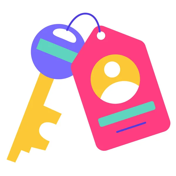 Schlüsselperson Web Symbol Einfache Illustration — Stockvektor