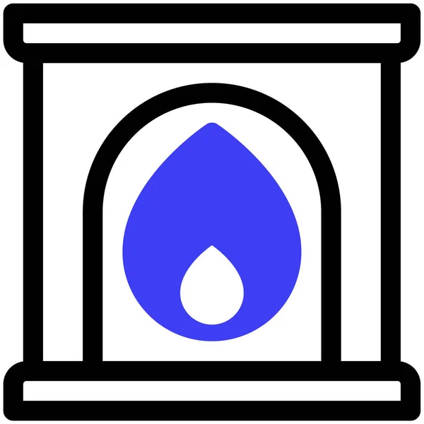 Fireplace Icon Vector Illustration Simple Design — Wektor stockowy