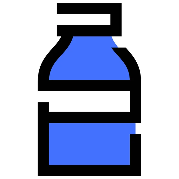 Una Botella Icono Web Ilustración Simple — Archivo Imágenes Vectoriales