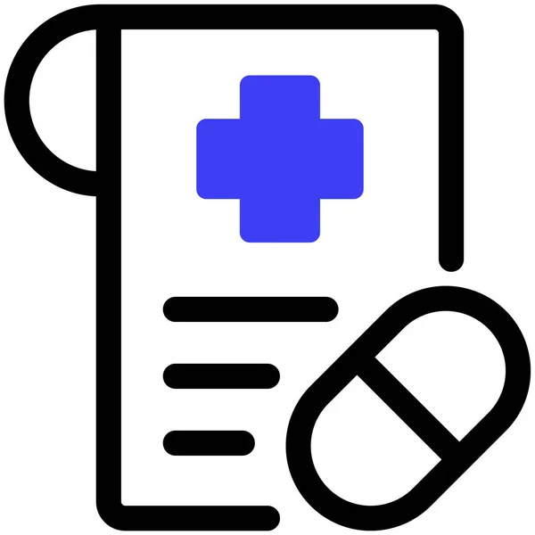 Prescription Icône Web Illustration Simple — Image vectorielle