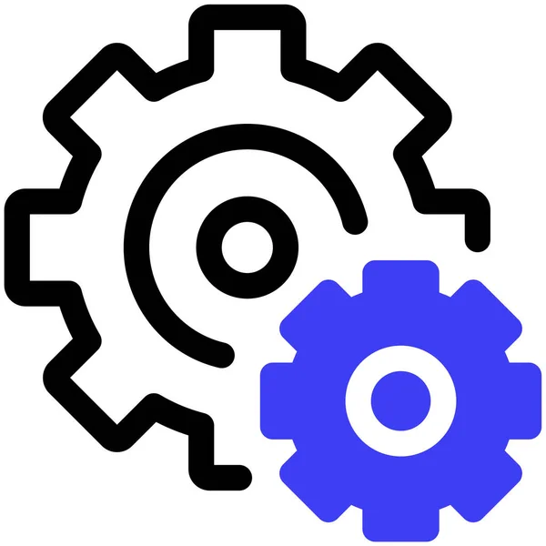 Cogwheel Web Icon Simple Illustration — Stock Vector