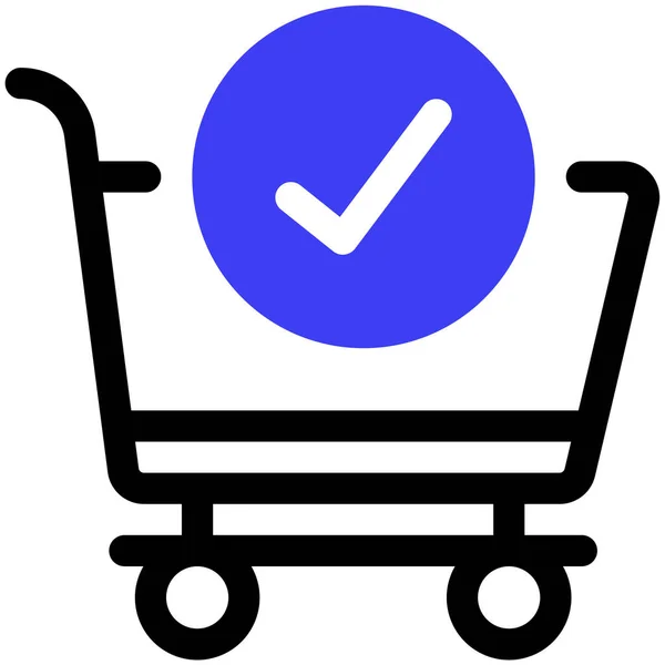 Shopping Web Icon Simple Illustration — Stock Vector