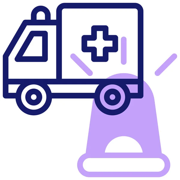 Een Ambulance Web Icoon Eenvoudige Illustratie — Stockvector