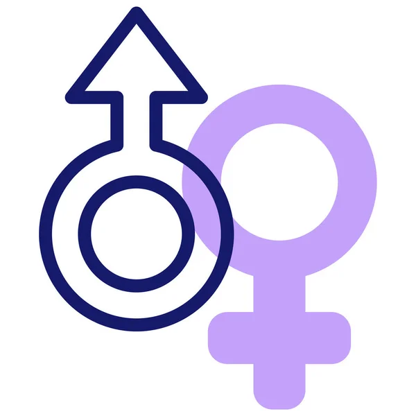 Gender Symbol Vektorillustration Einfaches Design — Stockvektor