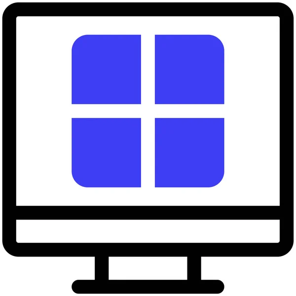 Computer Ikone Vektorillustration Einfaches Design — Stockvektor