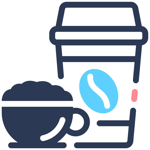 Caffè Icona Web Semplice Illustrazione — Vettoriale Stock