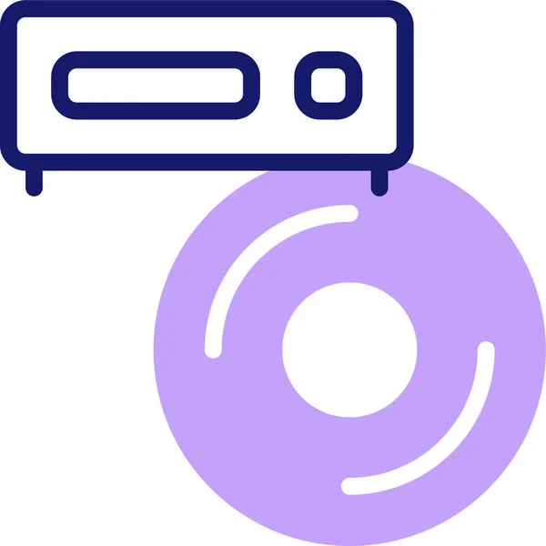 Vector Ilustración Dvd Player Icono Moderno — Archivo Imágenes Vectoriales