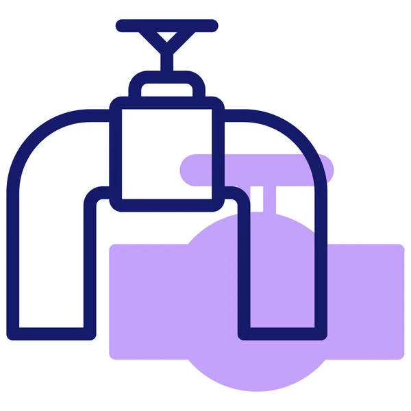 Tubería Agua Web Ilustración Simple — Vector de stock