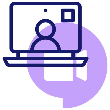 çevrimiçi sohbet vektörü simgesi