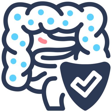 bağırsak simgesi, vektör illüstrasyonu basit tasarım