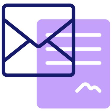 Mektup. Web simgesi basit illüstrasyon