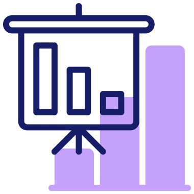 sunum web simgesi basit illüstrasyon