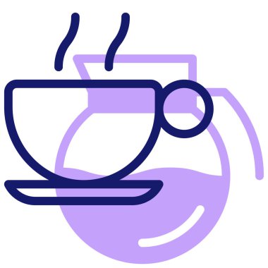 kahve, web simgesi basit illüstrasyon