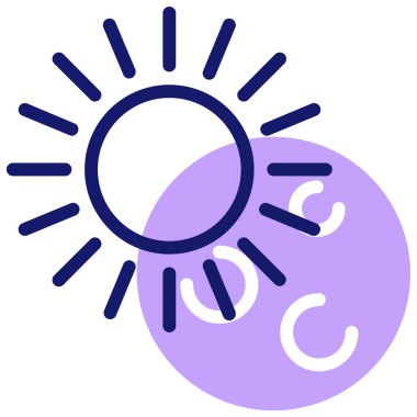 Güneş ikonu. düz dizayn biçimi 10