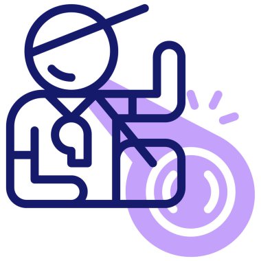 Antrenör. Web simgesi basit illüstrasyon 