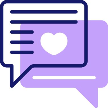 Sohbet simgesi, vektör illüstrasyonu basit tasarım