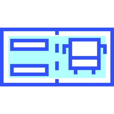 bilet web simgesi basit tasarım