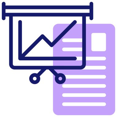 sunum web simgesi basit illüstrasyon