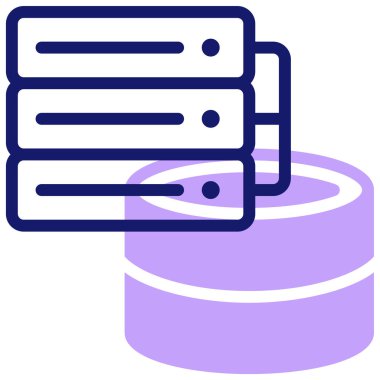 veritabanı. Web simgesi basit illüstrasyon 