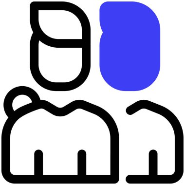 arkadaş simgesi, vektör illüstrasyonu basit tasarım