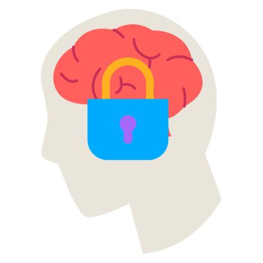 Simge tasarımlı beyin konsepti, vektör illüstrasyonu 10 eps graphic.