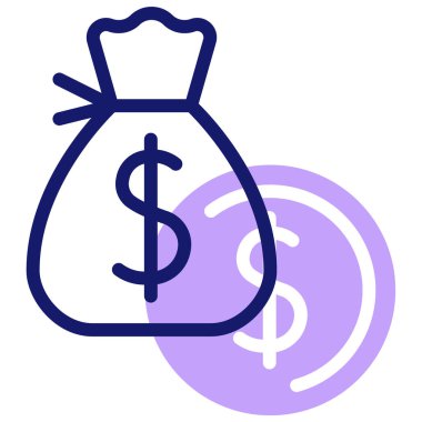 Para bütçesi. Web simgesi basit illüstrasyon