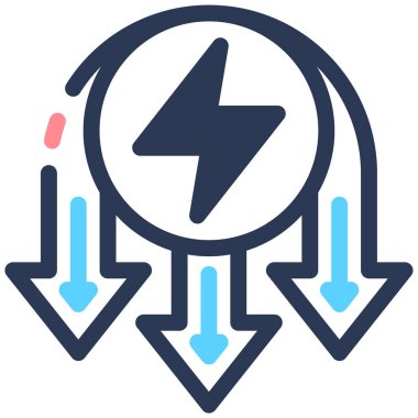 Elektrik gücü. Web simgesi