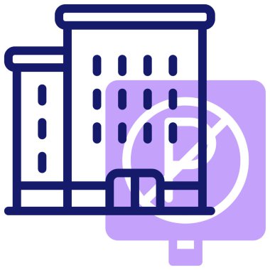 Bina. Web simgesi basit illüstrasyon 