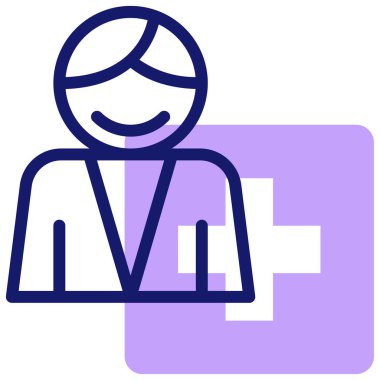 Doktor. Web simgesi basit illüstrasyon