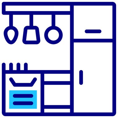 Mutfak simgesi, vektör illüstrasyonu basit tasarım