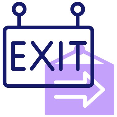 çıkış simgesi, vektör illüstrasyonu basit tasarım