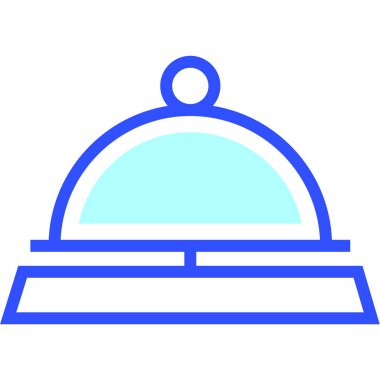 Resepsiyon çan simgesi, vektör illüstrasyonu basit tasarım