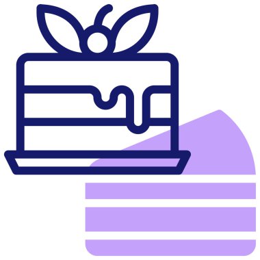 Kek simgesi, vektör illüstrasyonu basit tasarım