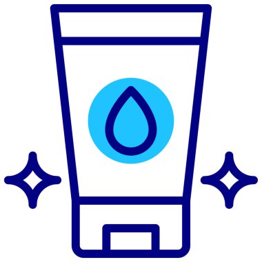 Yüz köpüğü simgesi, vektör illüstrasyonu basit tasarım