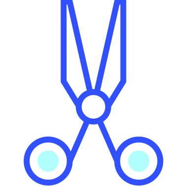 Makas simgesi, vektör illüstrasyonu 