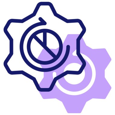 dişli simgesi vektör illüstrasyonu