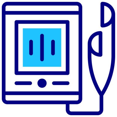 Ses kaydını dinle. Web simgesi basit illüstrasyon