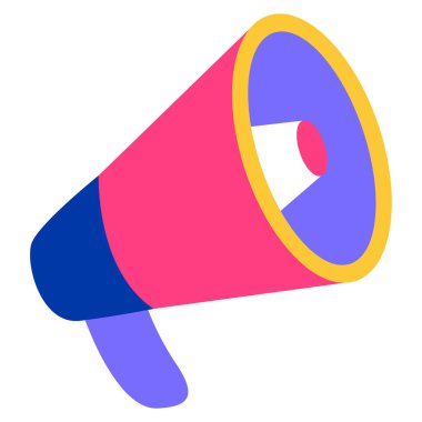 Megafon. Web simgesi basit illüstrasyon 