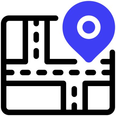 yol simgesi vektör illüstrasyonu