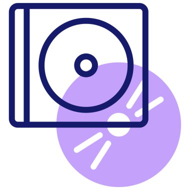 DVD diski. Web simgesi basit illüstrasyon