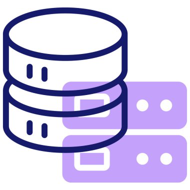 veritabanı. Web simgesi basit illüstrasyon 