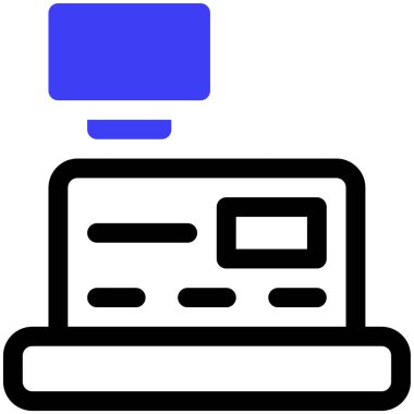 Yazar kasa. Web simgesi basit tasarım