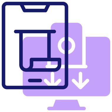 İnternetten alışveriş. Basit resimleme