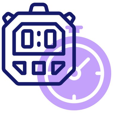 Kronometre Web simgesi basit illüstrasyon 