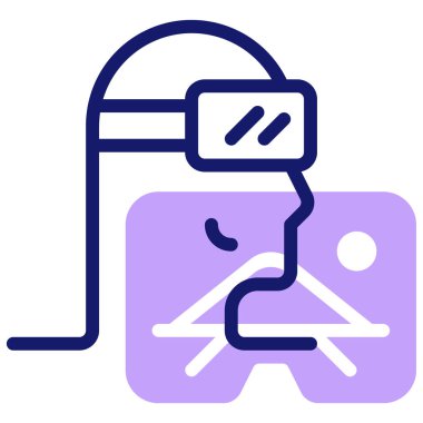 Sanal Gerçeklik simgesinin vektör illüstrasyonu