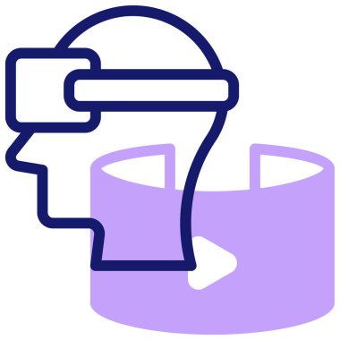 Sanal Gerçeklik simgesinin vektör illüstrasyonu