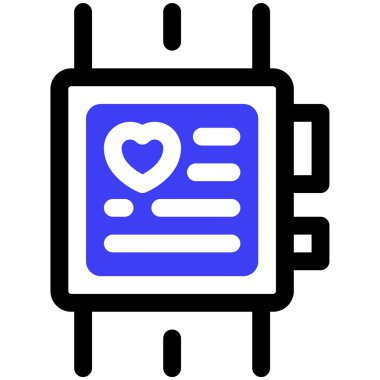 smartwatch web simgesi basit illüstrasyon