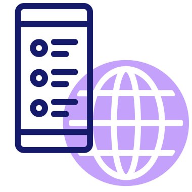 akıllı telefon simgesi, vektör illüstrasyonu basit tasarım