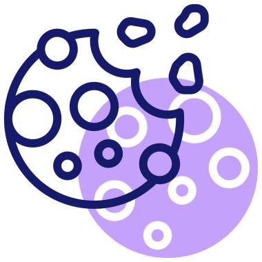 Kurabiye simgesi, vektör illüstrasyonu basit tasarım